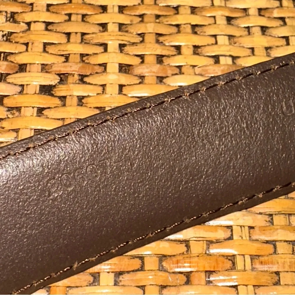 Vintage Women's M/L Genuine Leather Brown Brass Buckle Hook Equestrian Riding - Picture 4 of 6